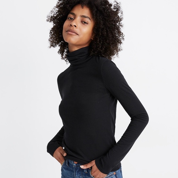 Madewell Tops - Madewell black Ribbed Turtleneck Top